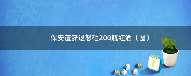 保安遭辞退怒砸200瓶红酒（图）