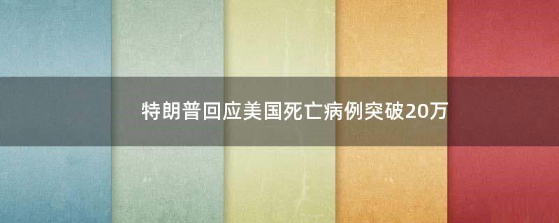 特朗普回应美国死亡病例突破20万