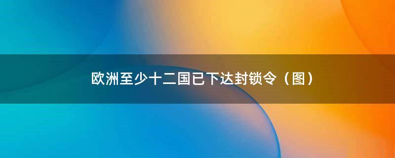 欧洲至少十二国已下达封锁令（图）