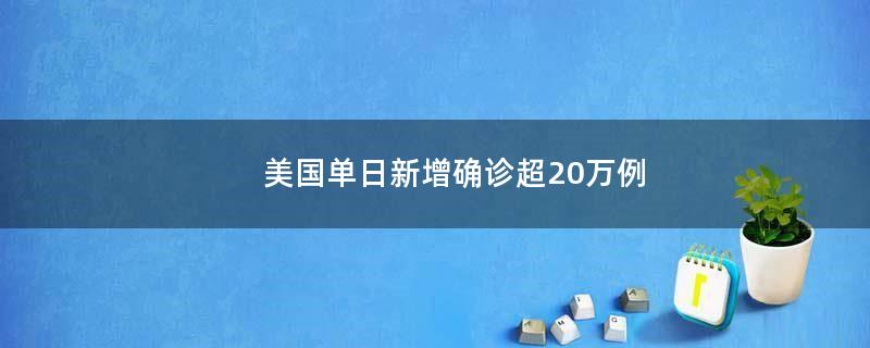 美国单日新增确诊超20万例