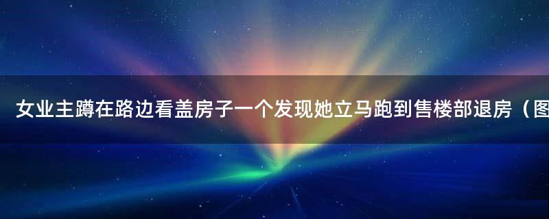 女业主蹲在路边看盖房子 一个发现她立马跑到售楼部退房（图）