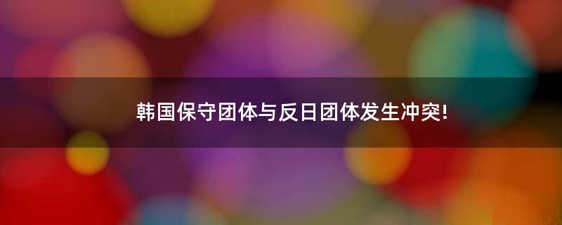 韩国保守团体与反日团体发生冲突!