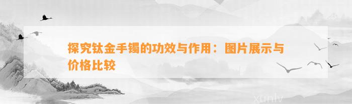 探究钛金手镯的功效与作用：图片展示与价格比较